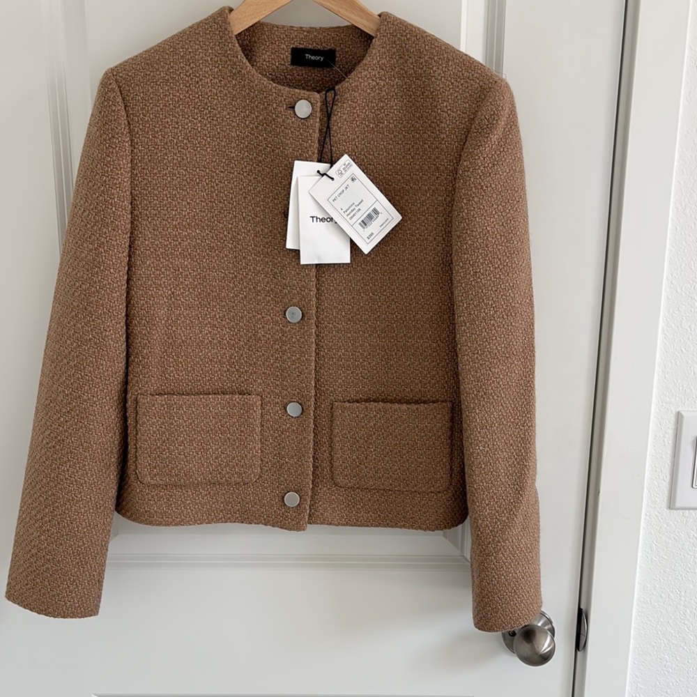 New Theory Women's Tan Textured Blazer